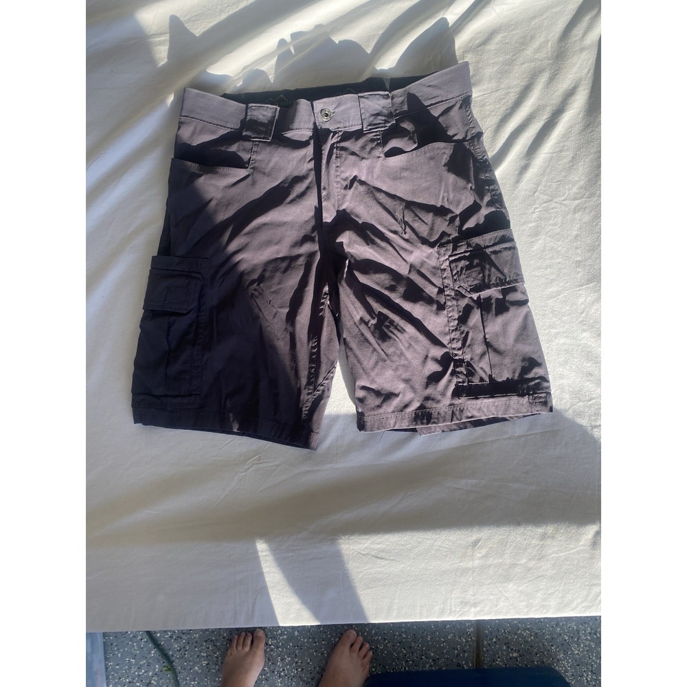 Eddie Bauer Cargo Hiking Shorts Mens 36 Gray Nylon Blend Outdoor 9 Inseam